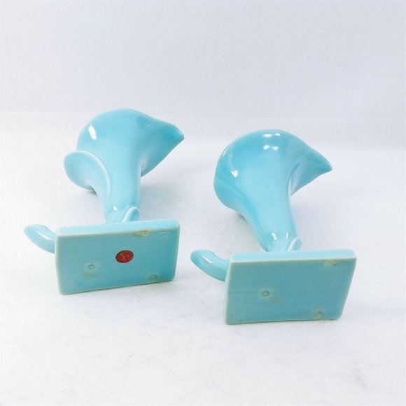 Calla Lily Vase Hollywood by California Art Products Retro Set of 2 Blue - Picture 7 of 10